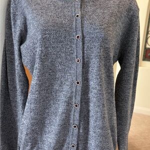 Heather Gray Cardigan Sweater.